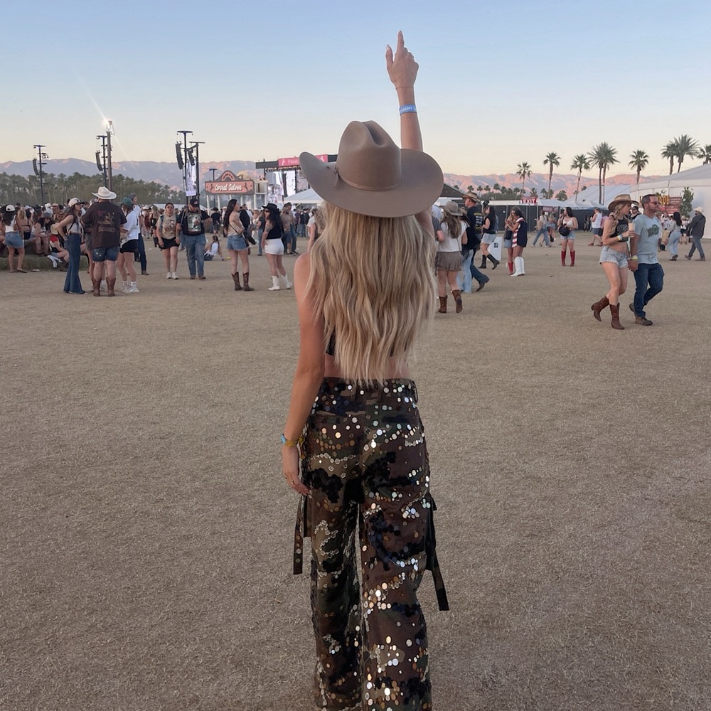 Sequin Camouflage Pants STAGECOACH STAPLE
